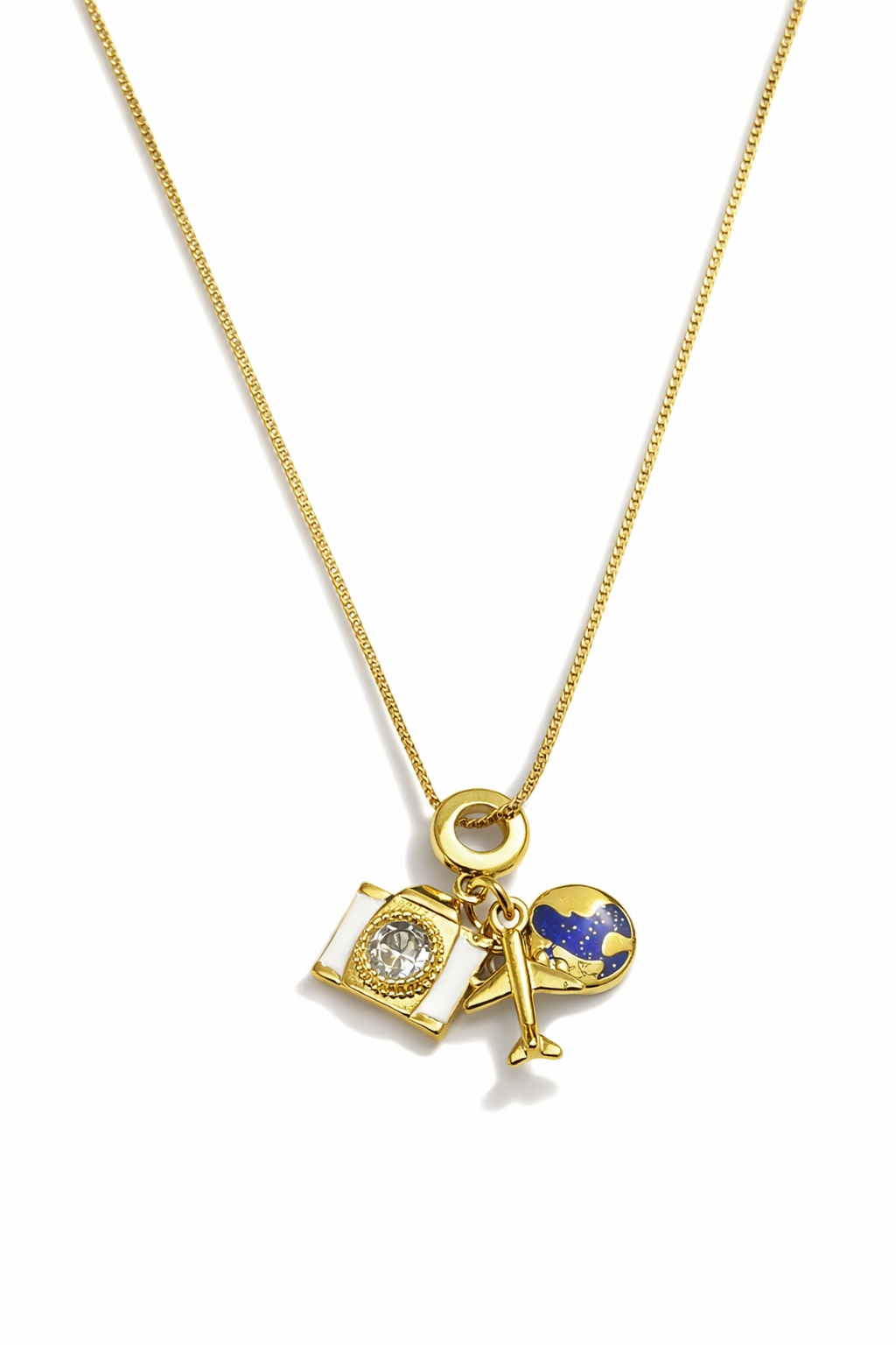Travel Charm Gold Pendant Necklace MYMNL0012