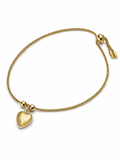 Gold Heart Charm Adjustable Bracelet for Women MYMBL0008