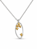 Oval Floral Pendant Necklace MYMNL0017