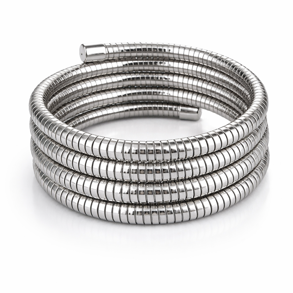 Silver Coil Wrap Bracelet for Women MYMBL0003