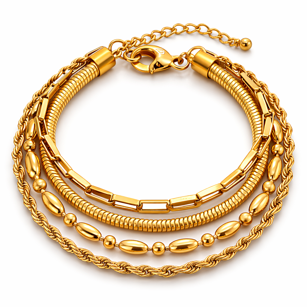 Four Layered Gold Bracelet MYMBL0004