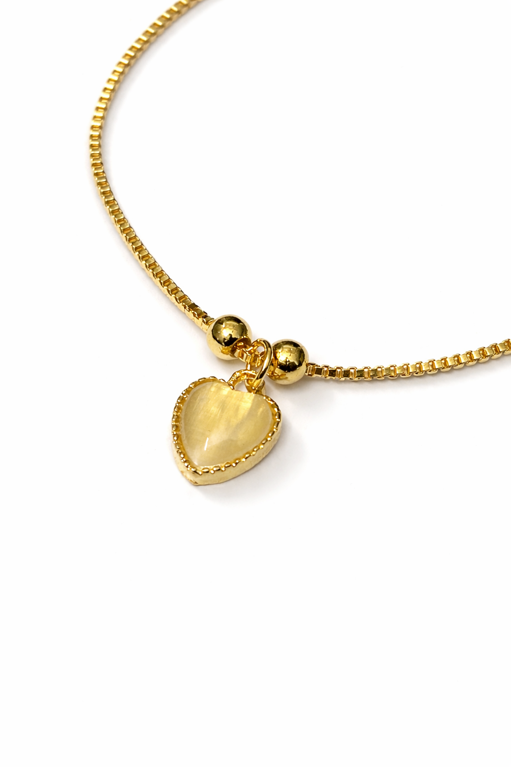Gold Heart Charm Adjustable Bracelet for Women MYMBL0008