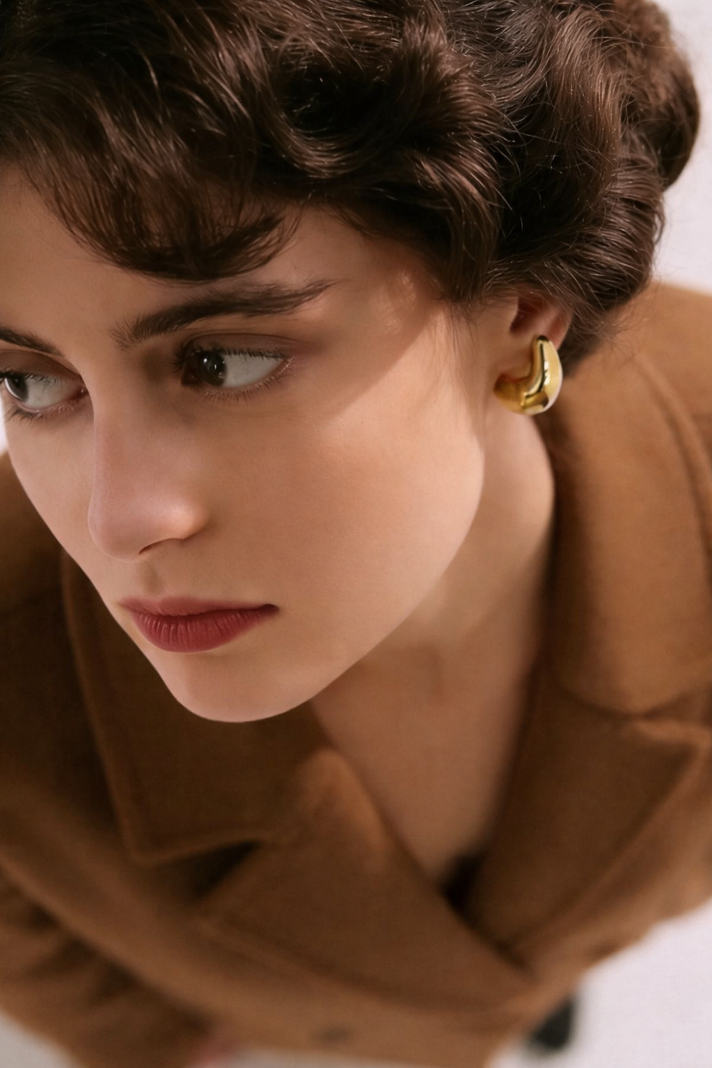 Gold Chunky Hoop Earrings for Women MYMER0009