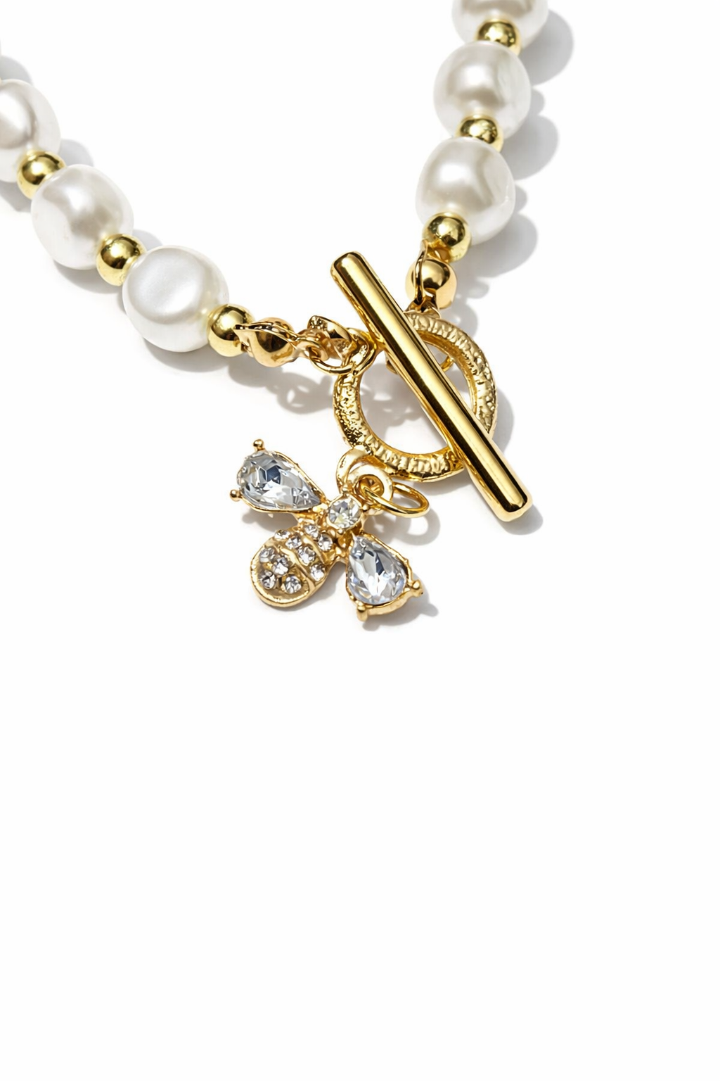 My Mystery Gold Pearl Charm Bracelet for Women MYMBL0006