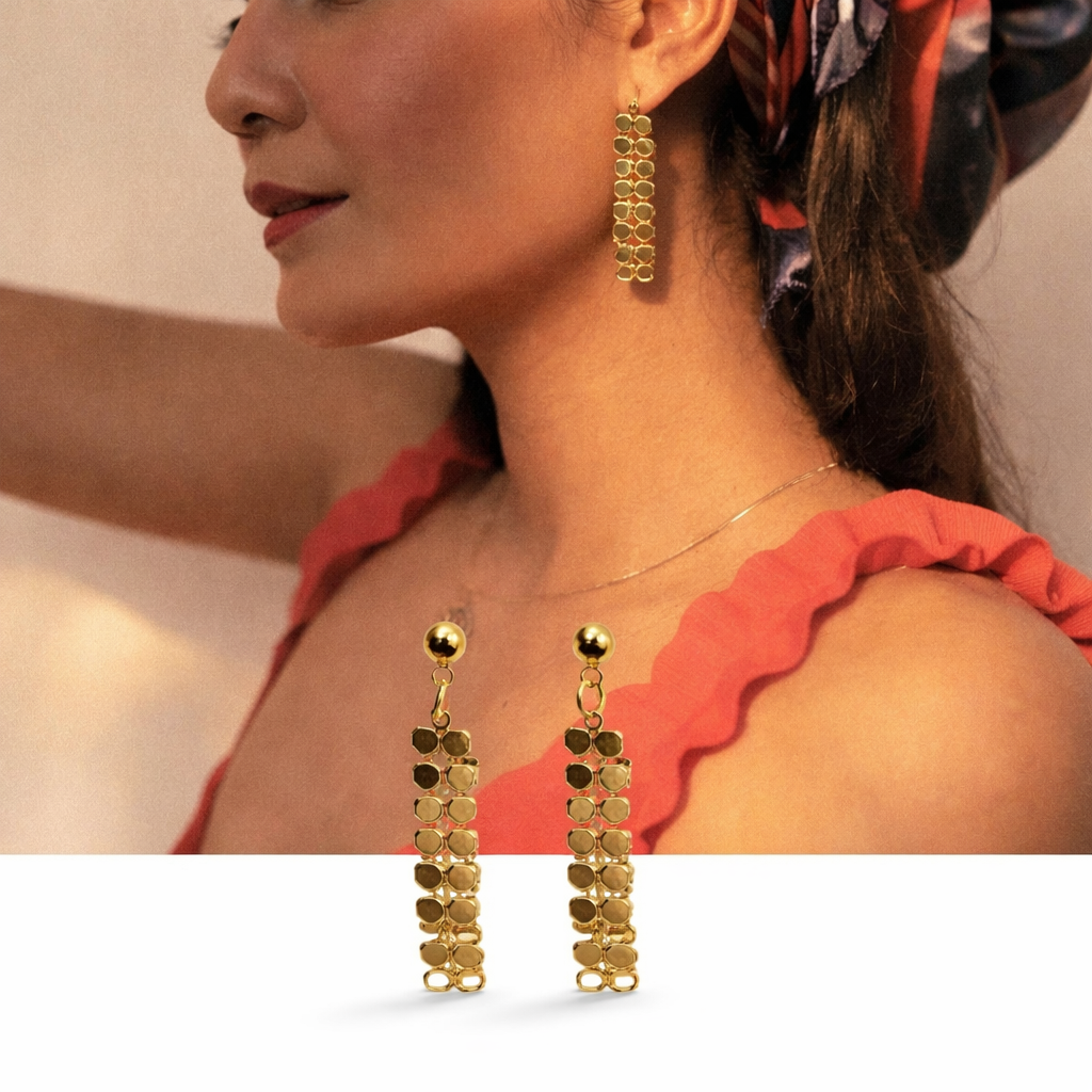 Hexa Glow Dangle Earrings MYMER0005