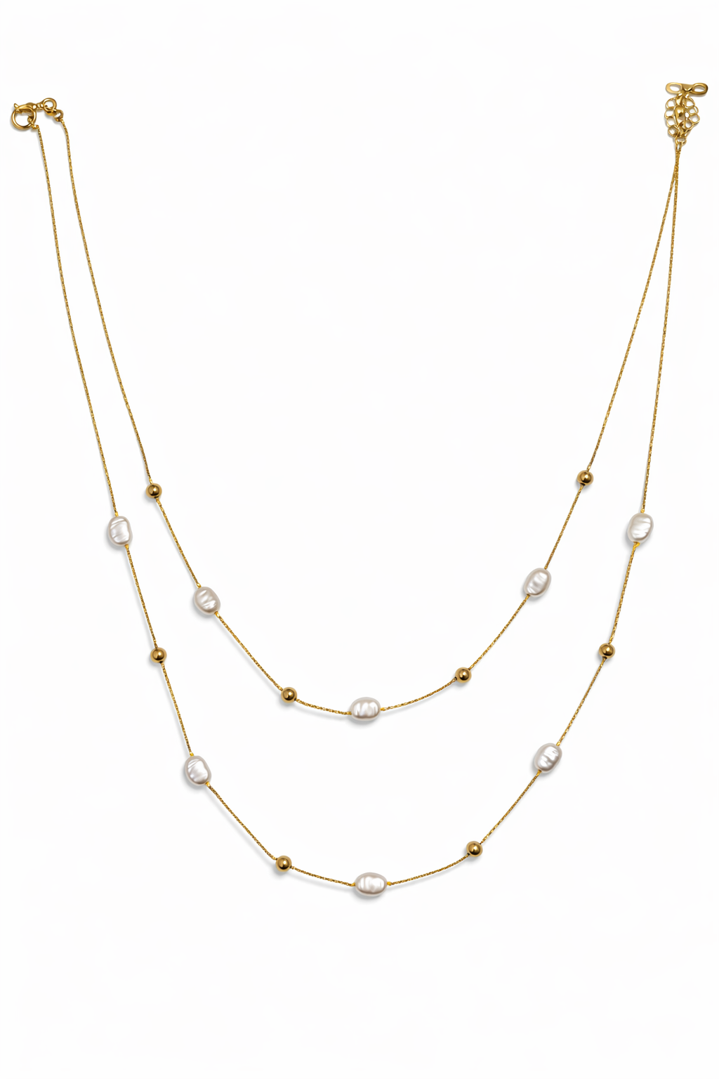 Pearl Aura Double Layer Necklace MYMNL0002