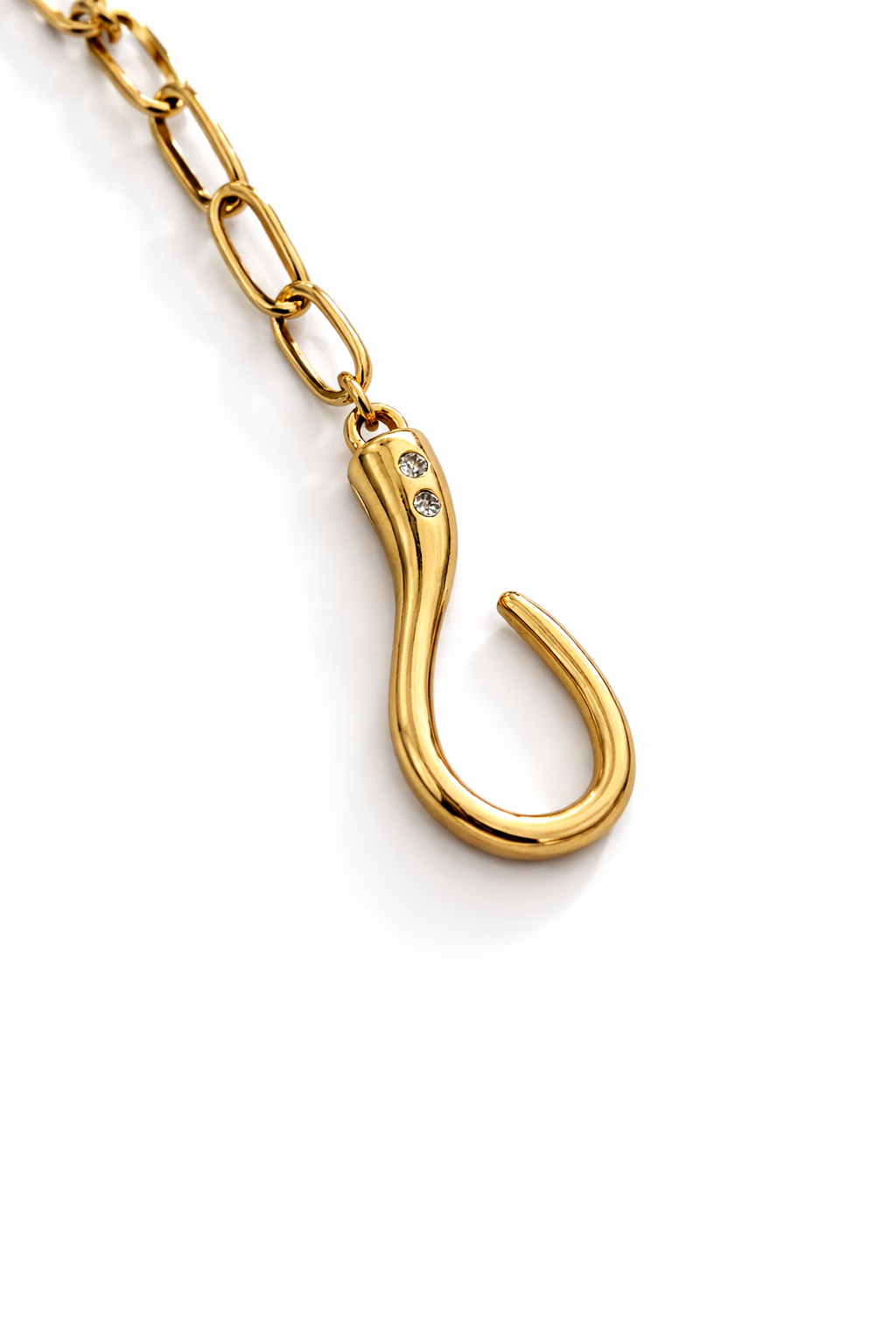 Snake Charm Gold Chain Necklace for Women MYMNL0003