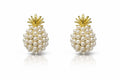 Gold Pearl Pineapple Stud Earrings for Women MYMER0007